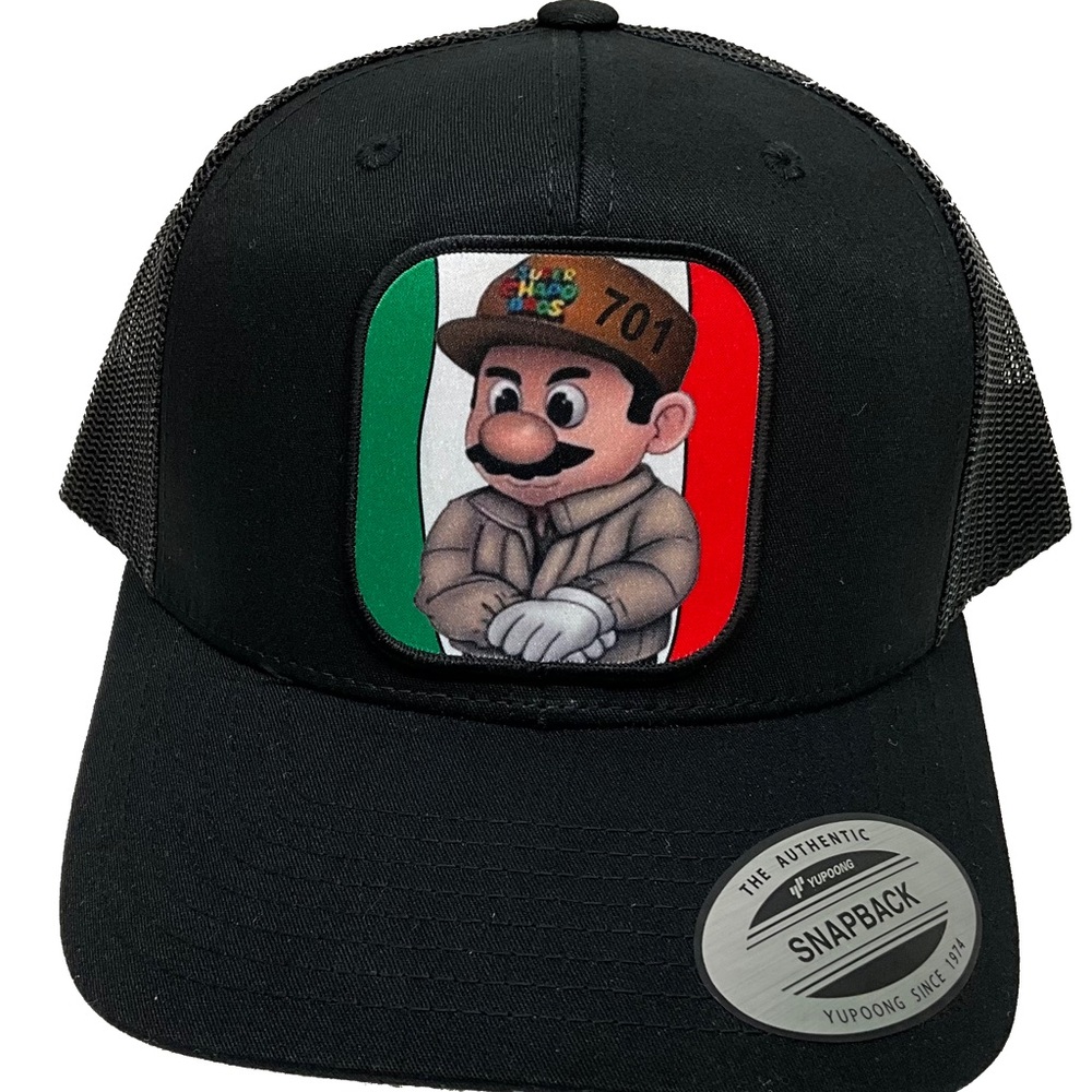 Súper chapo bros 3 colores hat black mesh